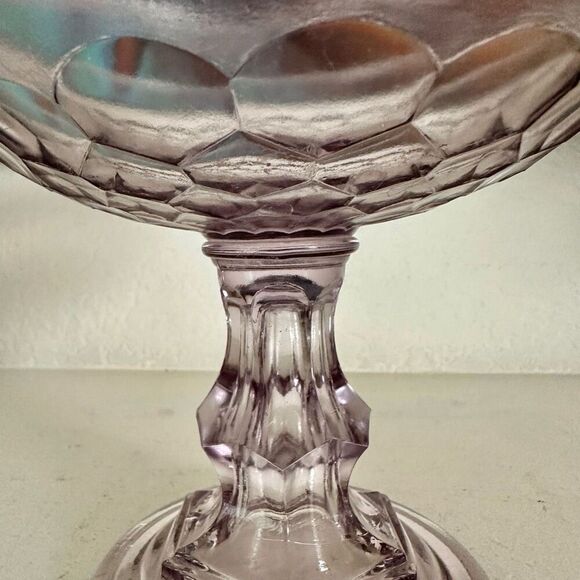 Vintage early American pattern glass  pedestal dish - Picture 6 of 8